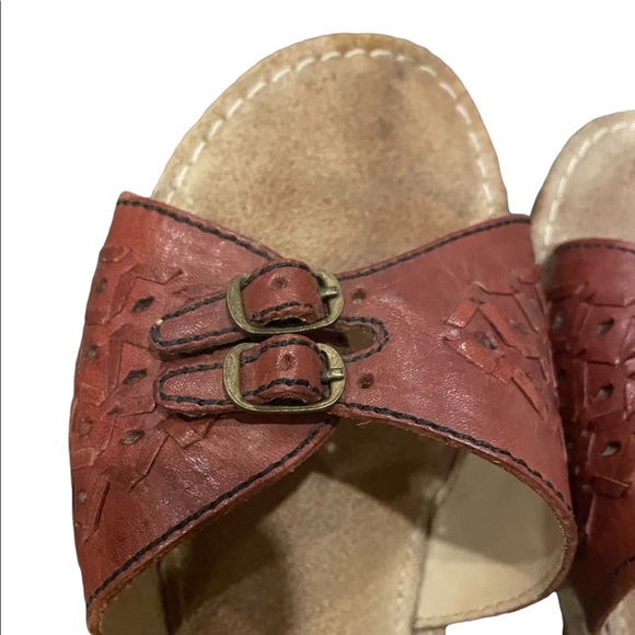 Vintage Viviana G&R Brown worn distressed Leather sandals - Picture 9 of 13